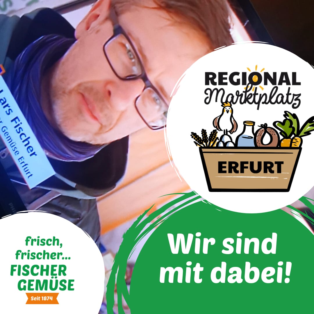 Regionalmarktplatz Erfurt mit regionaler Fischer Gemüseauswahl Regionalmarktplatz Erfurt mit regionaler Fischer Gemüseauswahl