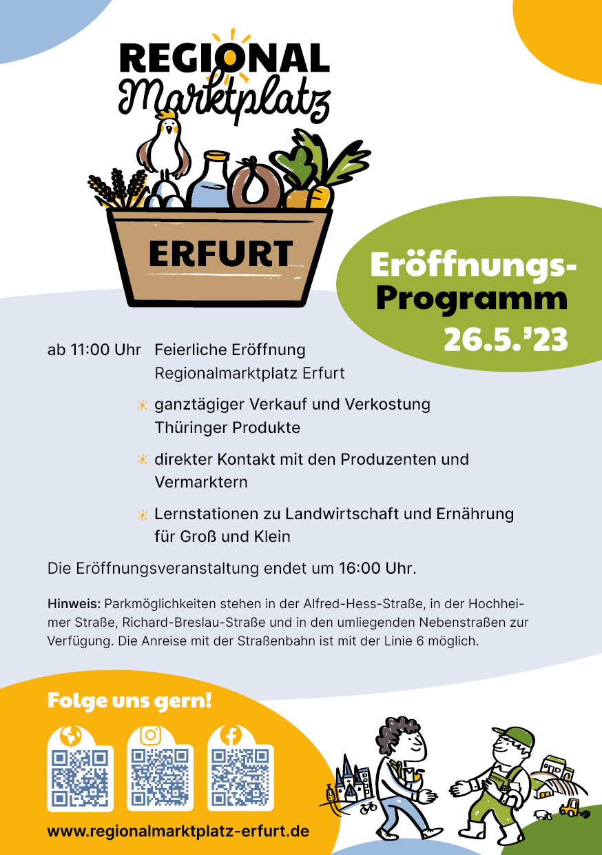 Programm Eröffnungstag Regionalmarktplatz Erfurt mit Fische Gemüse Programm Eröffnungstag Regionalmarktplatz Erfurt mit Fische Gemüse